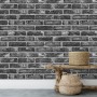 Grunge Black White Brick Wallpaper Mural