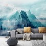 Misty Mountain Landscape and Sunrise Wallpaper Mural