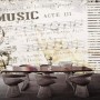 Nostalgic Beige Music Notes Wallpaper Mural