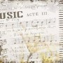 Nostalgic Beige Music Notes Wallpaper Mural