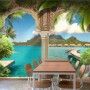 3D Look Sea Landscape with Lux Arabian Arches Wallpaper Mural