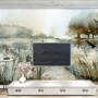 Watercolor Style Botanical Landscape Wallpaper Mural