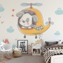 Cute Puppy in Helicopter Wallpaper Mural