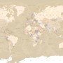 Brown & Brown Political World Map Wallpaper Mural