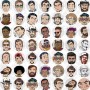 Men Face Pop Art Wallpaper Mural