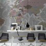 Soft Colorful Political World Map Wallpaper Mural