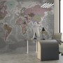 Soft Colorful Political World Map Wallpaper Mural