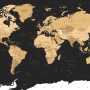 Black Political World Map Wallpaper Mural