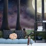 3D Look Moon Landscape with Cute Kids Wallpaper Mural