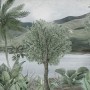 Dreamy Tropical Dark Forest Scene Wallpaper Mural