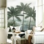 Misty Tropical Forest with Lake Wallpaper Mural