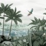 Misty Tropical Forest with Lake Wallpaper Mural