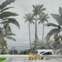 Exotic Forest on Seaside Wallpaper Mural