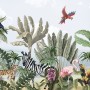 Kids Jungle View with Exotic Animals Wallpaper Mural