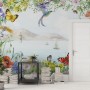 Sea View with Garden Flowers Wallpaper Mural