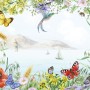 Sea View with Garden Flowers Wallpaper Mural