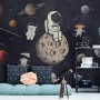 Astronaut and Animals in Space Wallpaper Mural for Children