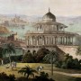 Old City Landscape with Castle Historical Wallpaper Mural