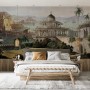 Old City Landscape with Castle Historical Wallpaper Mural