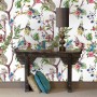 Animals on Flowering Tree Wallpaper