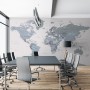 White and Purple Political World Map Wallpaper Mural