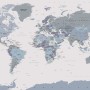 White and Purple Political World Map Wallpaper Mural