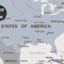 White and Purple Political World Map Wallpaper Mural