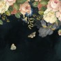 Vintage Oil Painting Dark Roses Wallpaper Mural