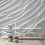 Nordic Style White Stripe Wallpaper Mural