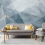Indigo Style Watercolor Geometric Wallpaper Mural