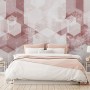 Abstract Pink Geometric Pattern Wallpaper Mural