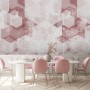 Abstract Pink Geometric Pattern Wallpaper Mural