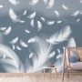 Blue Feathers Wallpaper Mural