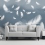 Blue Feathers Wallpaper Mural