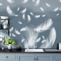 Blue Feathers Wallpaper Mural