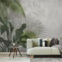 Tropical Green Palm Leaves Wallpaper Mural