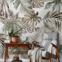 Vintage Banana and Palm Leaves Wallpaper Mural