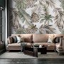 Vintage Banana and Palm Leaves Wallpaper Mural