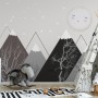 Kids Boys Cute Moon and Mountain Landscape Wallpaper Mural