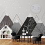 Kids Boys Cute Moon and Mountain Landscape Wallpaper Mural