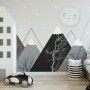 Kids Boys Cute Moon and Mountain Landscape Wallpaper Mural