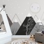 Kids Boys Cute Moon and Mountain Landscape Wallpaper Mural