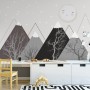 Kids Boys Cute Moon and Mountain Landscape Wallpaper Mural