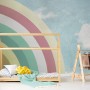 Kids Watercolor Sky and Rainbow Wallpaper Mural