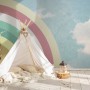 Kids Watercolor Sky and Rainbow Wallpaper Mural