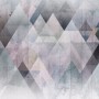 Watercolor Geometric Triangle Pattern Wallpaper Mural