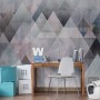 Watercolor Geometric Triangle Pattern Wallpaper Mural