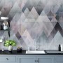 Watercolor Geometric Triangle Pattern Wallpaper Mural