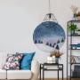 Snowy Forest Circle Landscape Wall Decal Sticker
