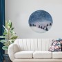 Snowy Forest Circle Landscape Wall Decal Sticker